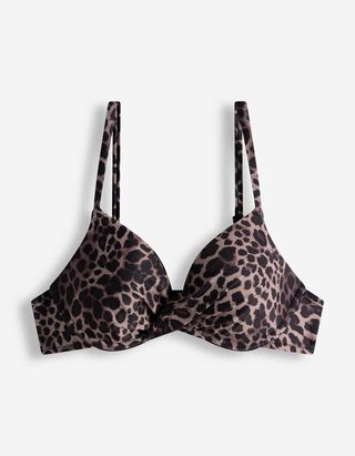 Bikinitop - Leopardenmuster - braun