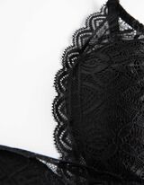 Merevítő nélküli melltartó - Push-up hatás - fekete