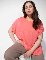 Shirt - Seitenschlitz - dunkelrot