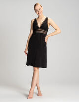 Negligé - Viscosemix - zwart