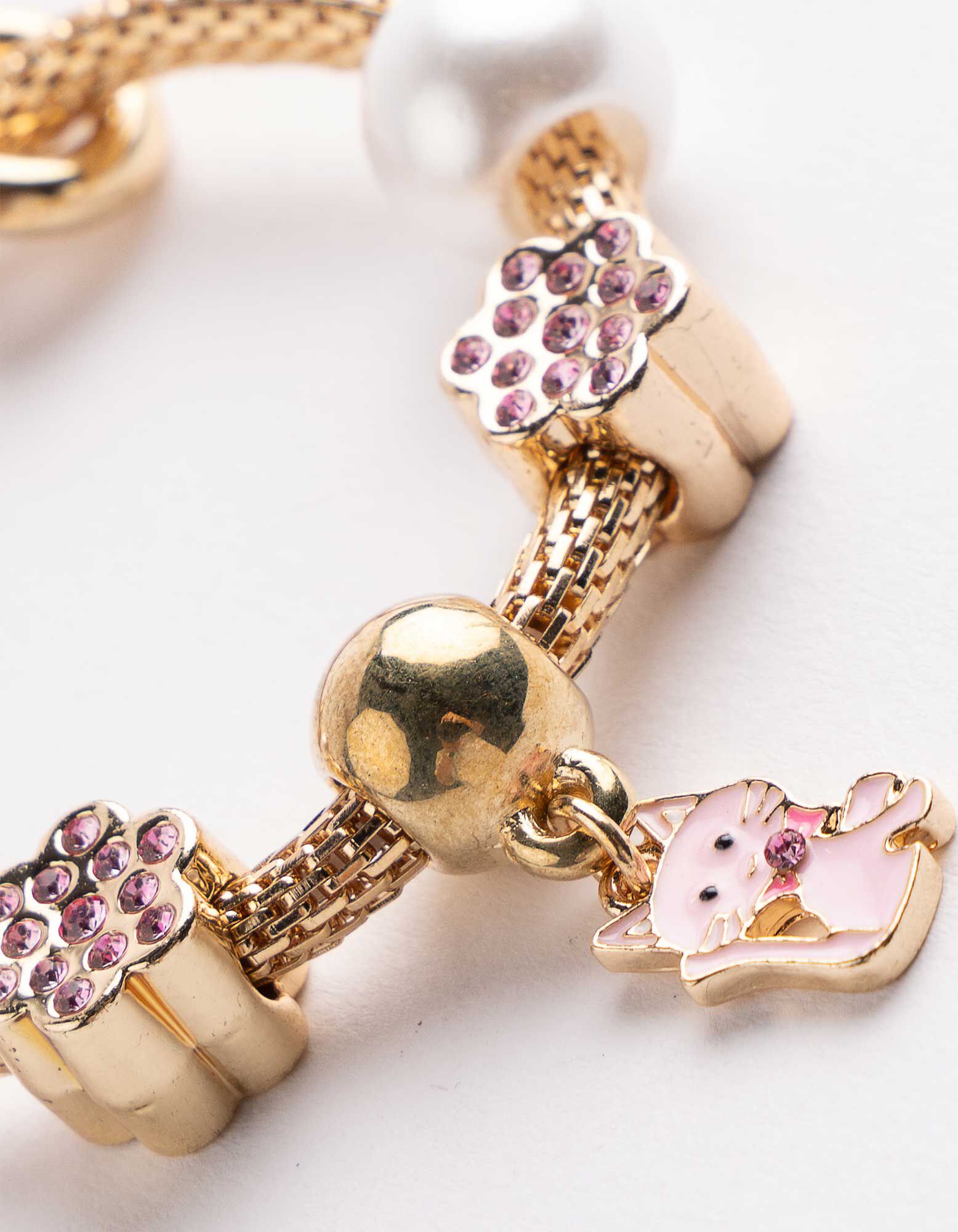 Armband - Katze - Goldfarben