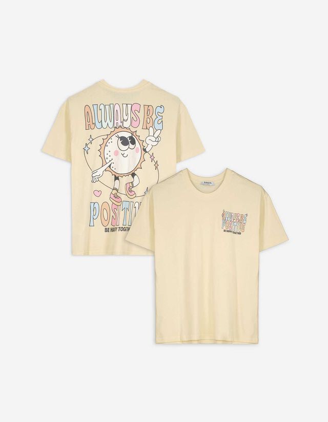 T-Shirt - Kurze Ärmel - hellgelb