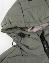 Steppmantel - Kapuze - dunkelgr&uuml;n