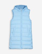 Gilet lungo - Spacco laterale - celeste