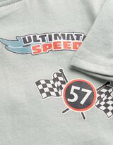 pidžama set od majice i &scaron;ortsa - Me&scaron;avina printova - bronza