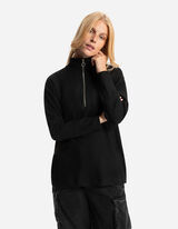 Maglia a manica lunga - Zip - nero