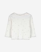 Maglia a manica lunga - Misto cotone - bianco