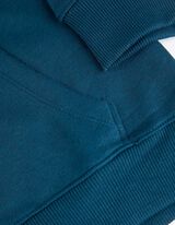 rozpinana bluza - kaptur z troczkiem - turkusowy