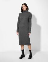 Šaty - Rolákový golier - seda