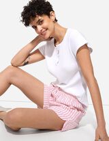 Shorts - Leinen-Mix - weiß