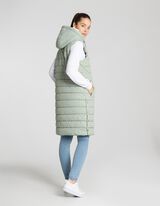 Lange Weste - Kapuze mit Tunnelzug