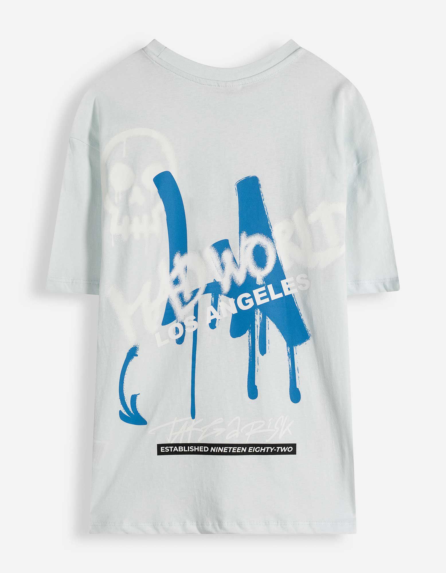 T-shirt - Coupe oversize - Bleu clair