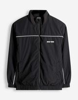 Sportjacke - Webstoff - schwarz