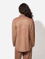 švarkas -marškiniai - Dirbtinė zomša - rudas