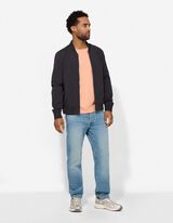 Jacke - Gerippte Abschl&uuml;sse - schwarz