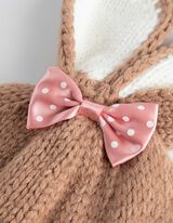 Berretto in maglia - Fiocco applicato - marrone chiaro