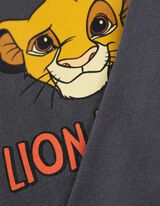 długa koszulka - Król Lew - ciemny szary