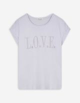 T-shirt - Borduursel - lila