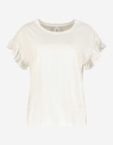 T-shirt - Manches &agrave; volants - blanc