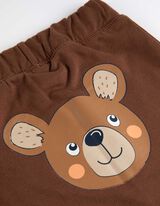 Hosszú ujjú felsőből és nadrágból álló szett - Nyomott minta - bézs