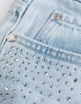 Farmerice - Rhinestones - svetlo-plava