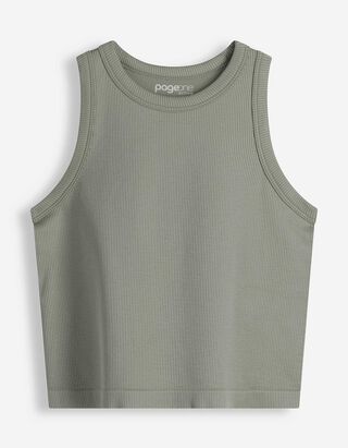 Cropped Top - Nahtlos - Khaki