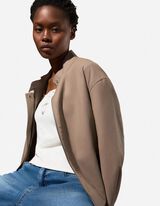 Blouson - Imitatieleer - Beige