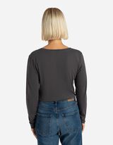 Mar&scaron;kinėliai ilgomis rankovėmis - Su paveikslėliais - tamsiai pilkas