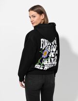 Propínací mikina - Zadní potisk - cerná