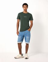 T-Shirt - einfarbig - Khaki