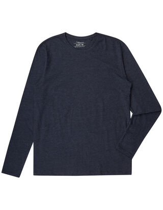 Herren Longsleeve in Melange-Optik