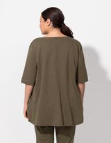 Tričko - Ozdobné kamienky - tmavozelena