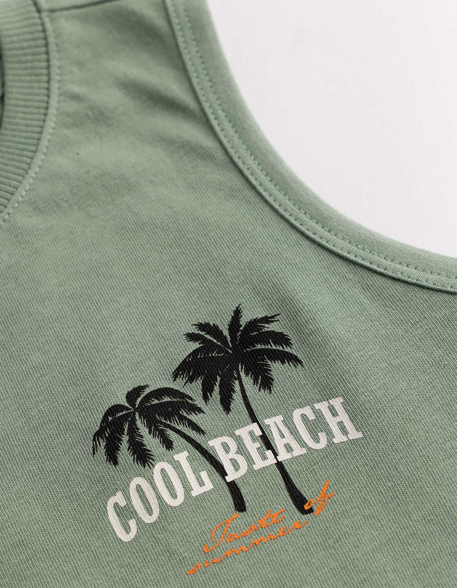 Top sans manches - Impression avant - Vert