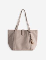 Tasche - Kunstleder - beige