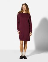 Kleid - Sweat - dunkelrot