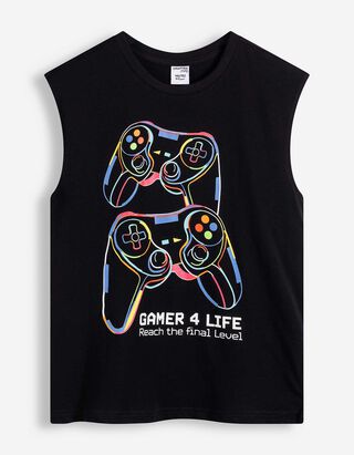 Tanktop - Frontprint - Schwarz