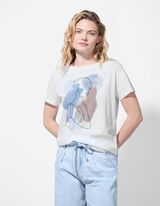 T-Shirt - Zierperlen - weiß