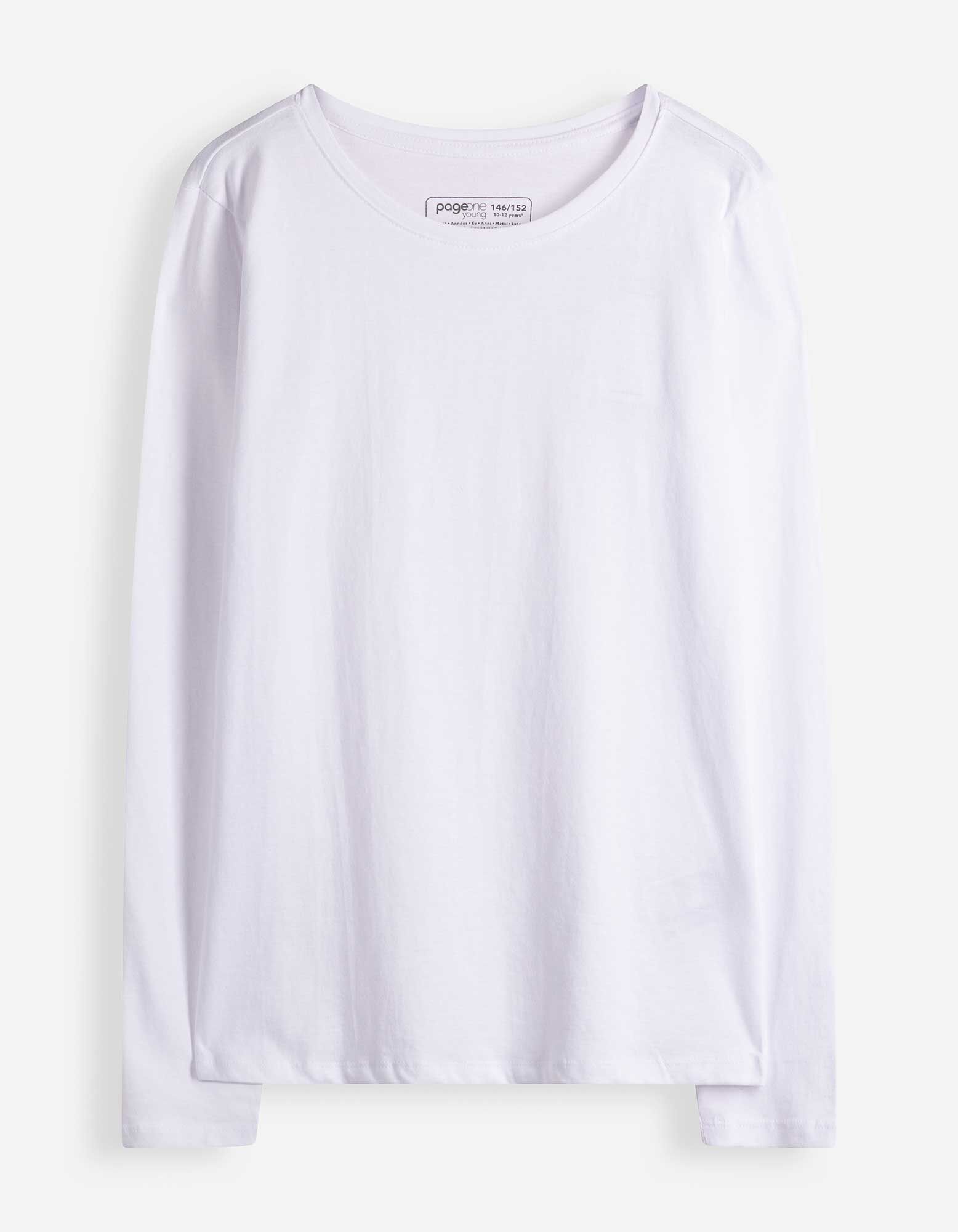 Langarmshirt - Basic - Wei&szlig;
