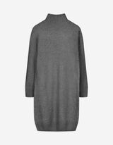 Abito a maglia - Collo alla coreana - grigio scuro