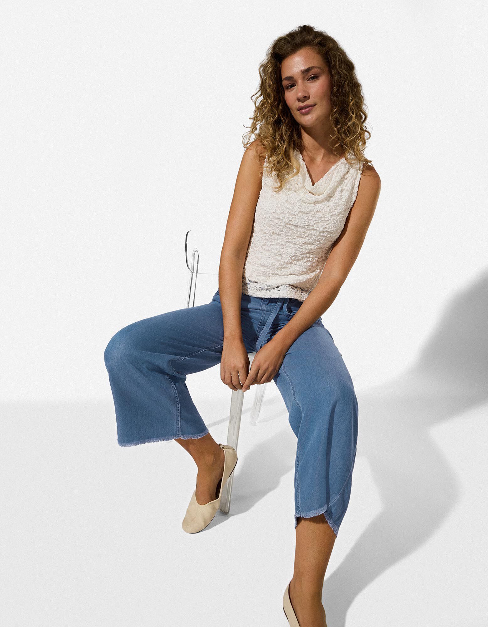 Culotte - 7/8 lengte - Lichtblauw