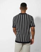 Polo-majica - Pruge - crno