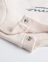 Trikotažinis megztinis - Priekinė spauda - smelio spalvos