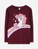 Langarmshirt - Frontprint - pink