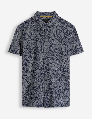 Hemd - Allover-Print - dunkelblau