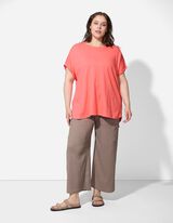 Shirt - Seitenschlitz - dunkelrot