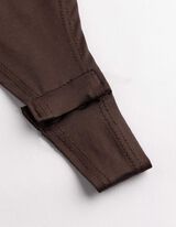 Romper korte mouw - Met stretch - Donkerbruin