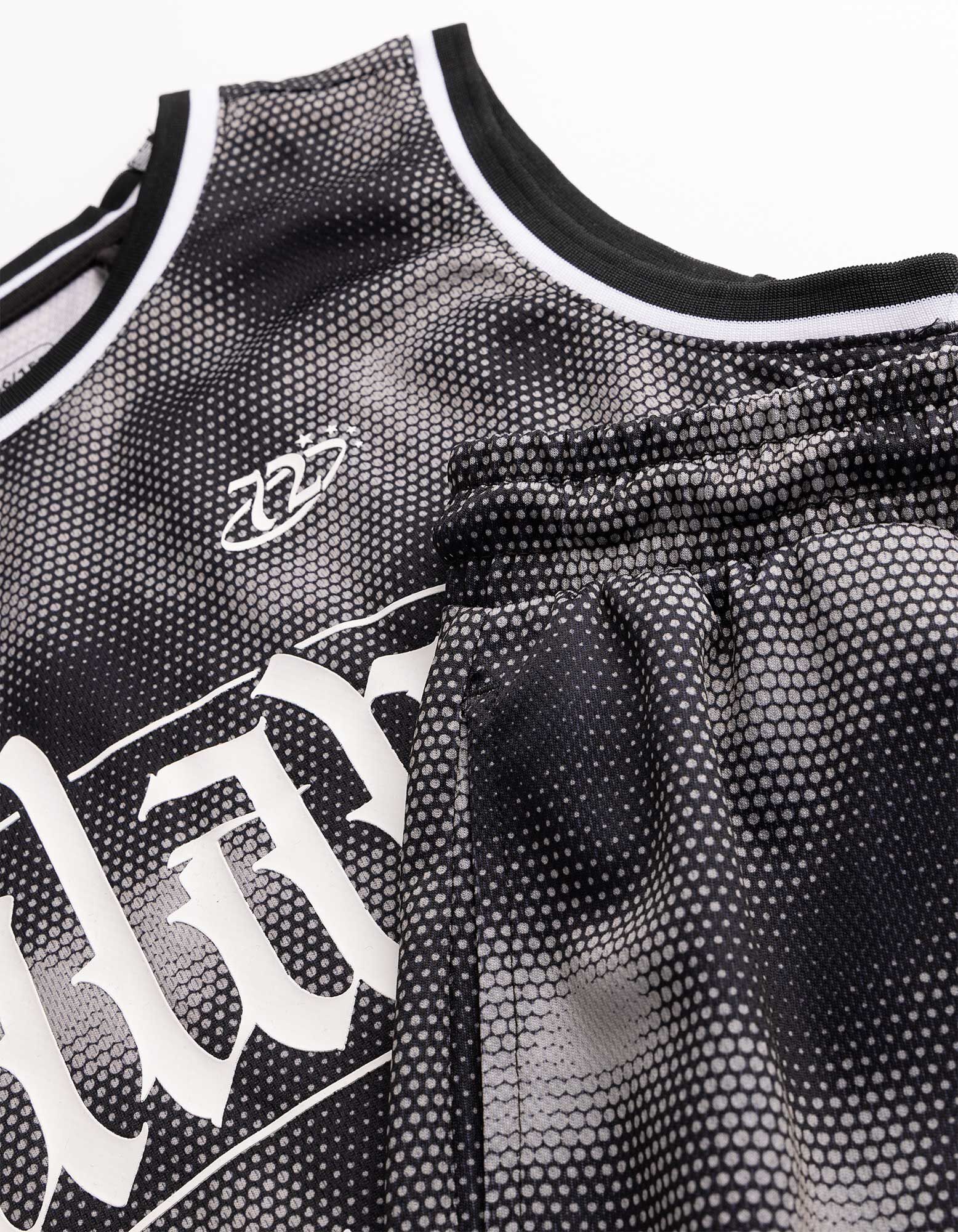 Komplet top i hlače - Mreža - crna