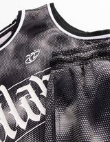 Komplet top i hlače - Mreža - crna