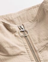 Blouson - Weiches Material - beige
