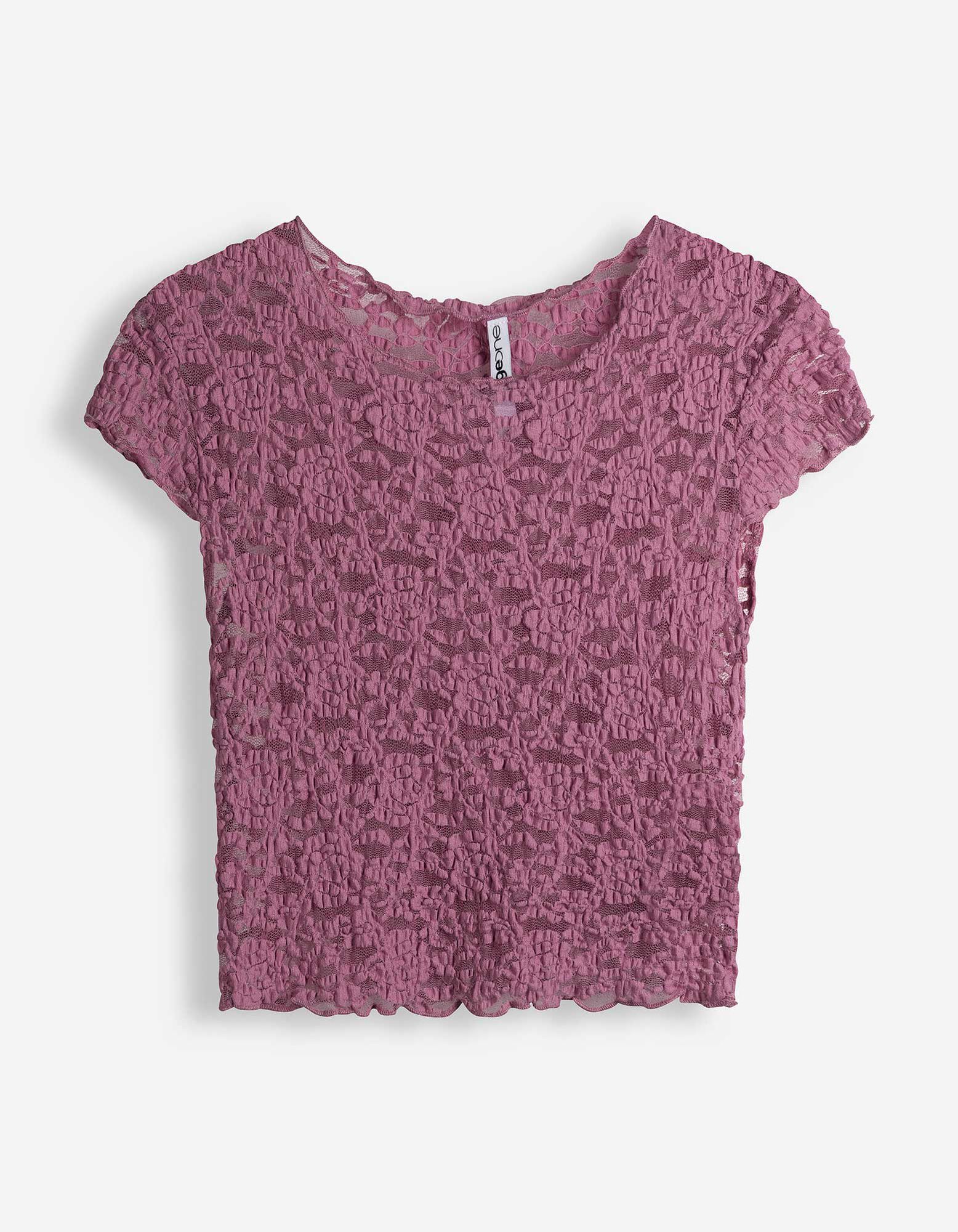 T-shirt - Geschulpte zoom - Paars